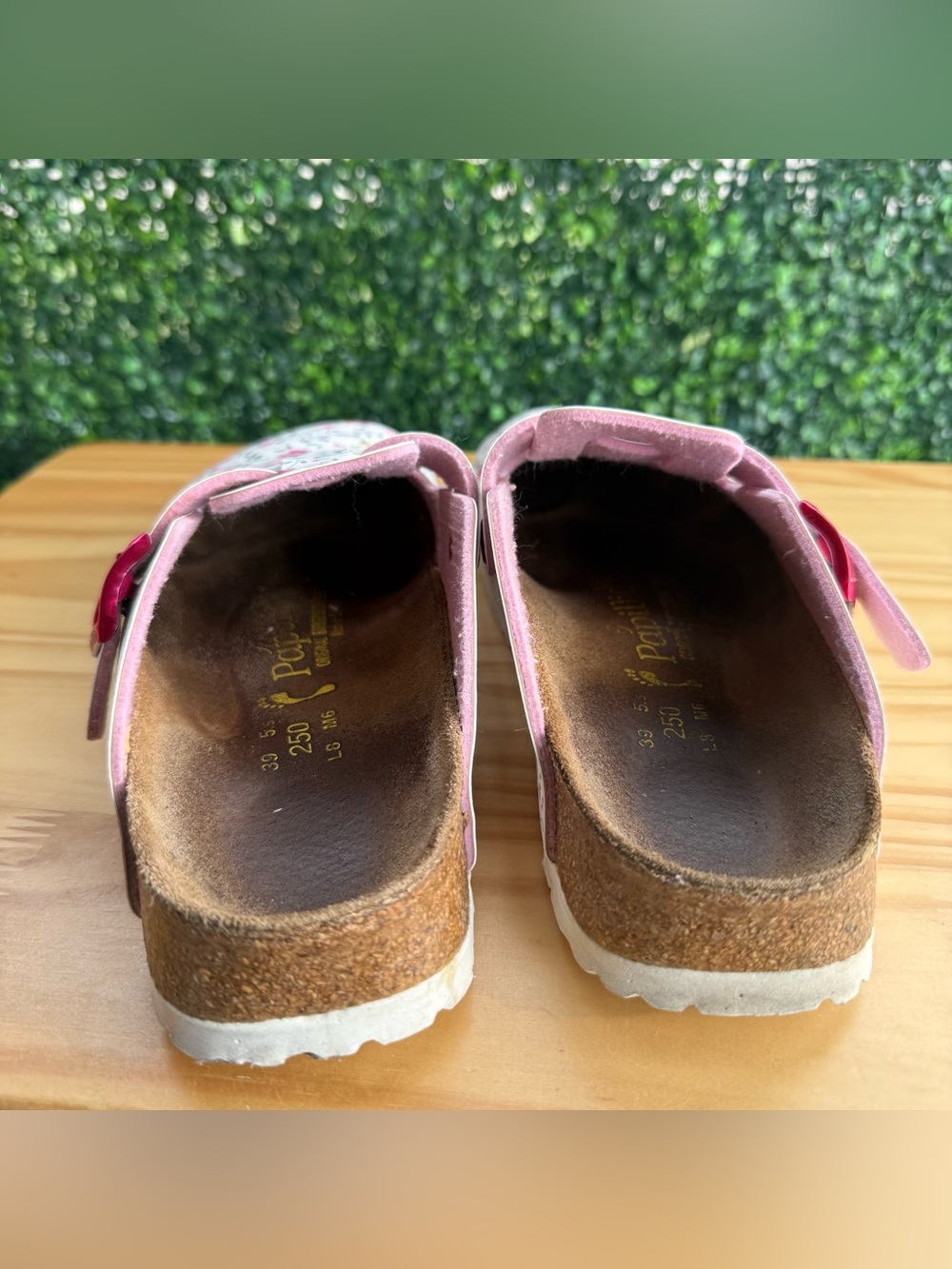 Birkenstock Papillio Floral Clogs Women’s 8 EU 39 Pink Buckle Slip On - Picture 5 of 9